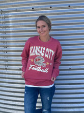 Load image into Gallery viewer, Kansas City Leopard Helmet Crewneck