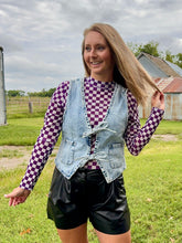 Load image into Gallery viewer, Pep Rally Mesh Top {Purple}