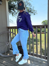 Load image into Gallery viewer, The Arla High Rise Fringe Bootcut Jean