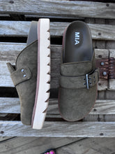 Load image into Gallery viewer, The Zamira Mules {Khaki/Green}