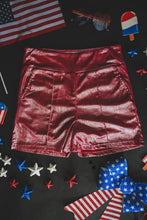 Load image into Gallery viewer, Firecracker Red Shiny Shorts