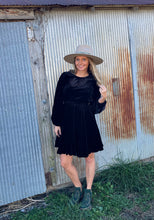 Load image into Gallery viewer, Velvet Black Dress
