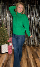 Load image into Gallery viewer, The Joy Mock Neck Sweater {Green}
