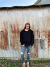 Load image into Gallery viewer, Feelin' Fringy Sweater~Black