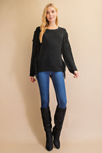 Load image into Gallery viewer, Feelin' Fringy Sweater~Black