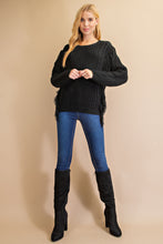 Load image into Gallery viewer, Feelin' Fringy Sweater~Black