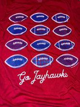 Load image into Gallery viewer, Stacked Footballs {KU}
