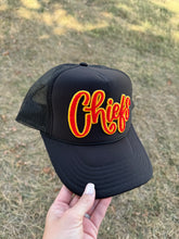 Load image into Gallery viewer, Chiefs Black &amp; Black Trucker Cap
