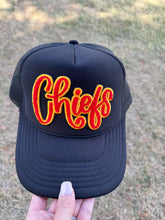 Load image into Gallery viewer, Chiefs Black &amp; Black Trucker Cap
