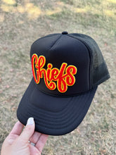 Load image into Gallery viewer, Chiefs Black &amp; Black Trucker Cap
