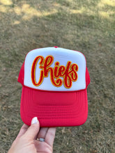 Load image into Gallery viewer, Chiefs Red &amp; White Trucker Cap
