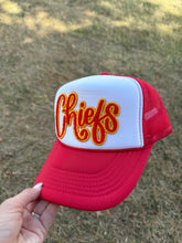 Load image into Gallery viewer, Chiefs Red &amp; White Trucker Cap

