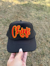 Load image into Gallery viewer, Chiefs Black &amp; Black Trucker Cap
