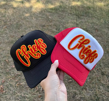 Load image into Gallery viewer, Chiefs Black &amp; Black Trucker Cap
