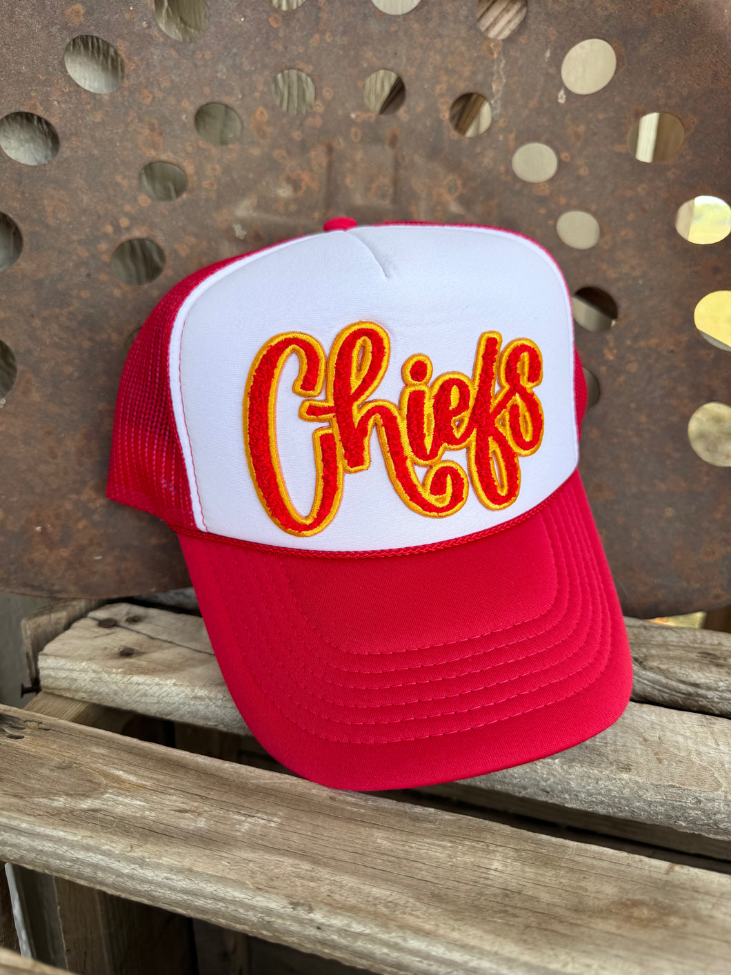 Chiefs Red & White Trucker Cap