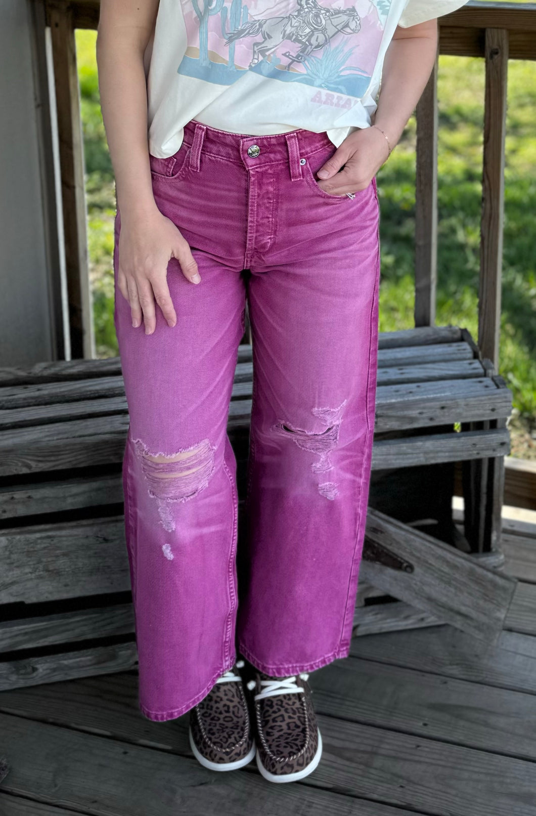 Ultimate Pink Tomboy Jeans by Ariat