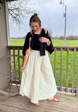 Load image into Gallery viewer, The Wide Leg Eyelet Stripe Pants

