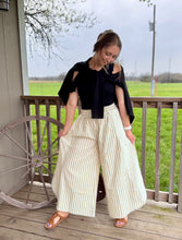 Load image into Gallery viewer, The Wide Leg Eyelet Stripe Pants
