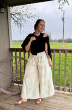 Load image into Gallery viewer, The Wide Leg Eyelet Stripe Pants
