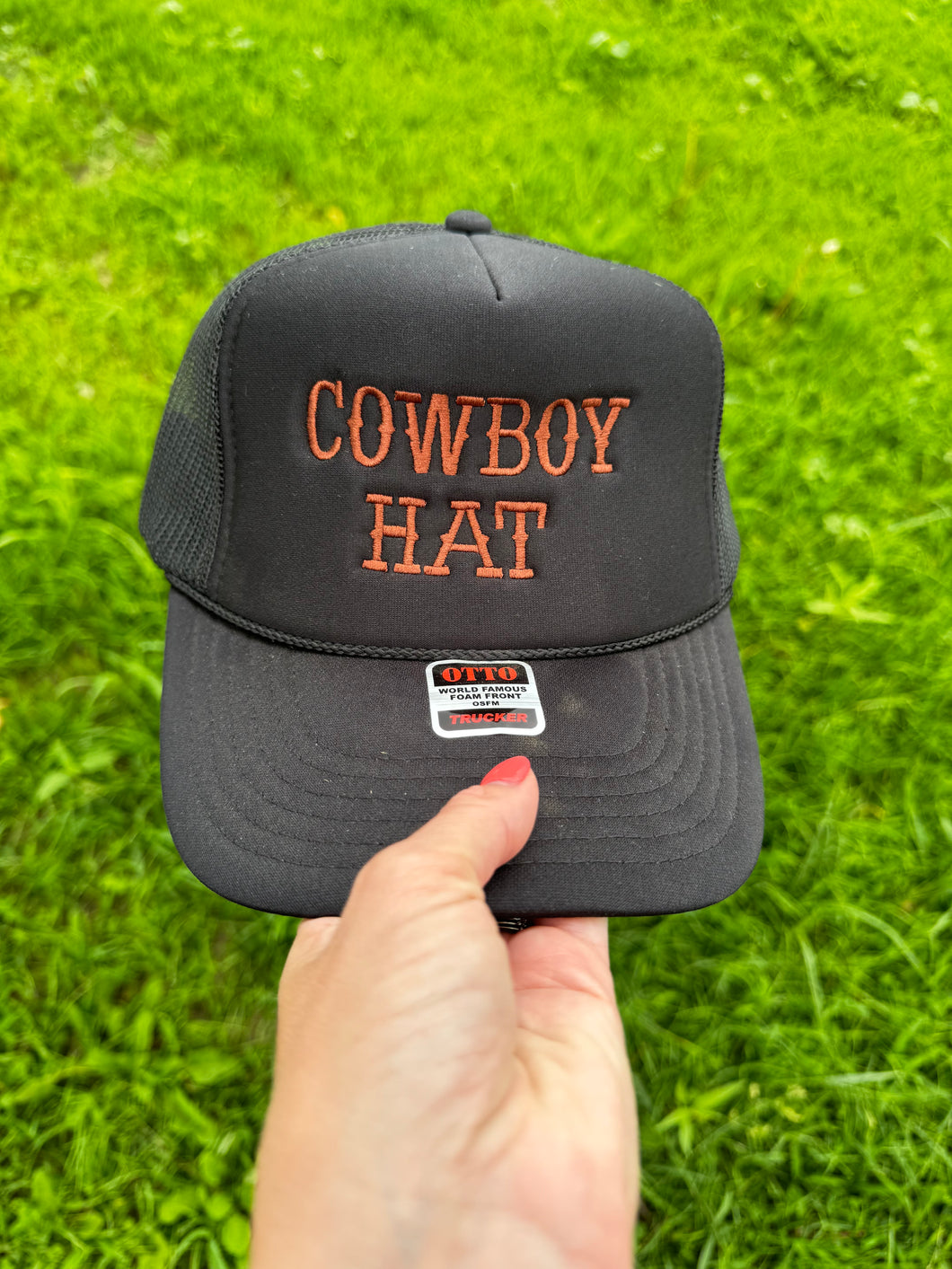 Cowboy Hat Trucker Hat {Black}