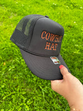 Load image into Gallery viewer, Cowboy Hat Trucker Hat {Black}
