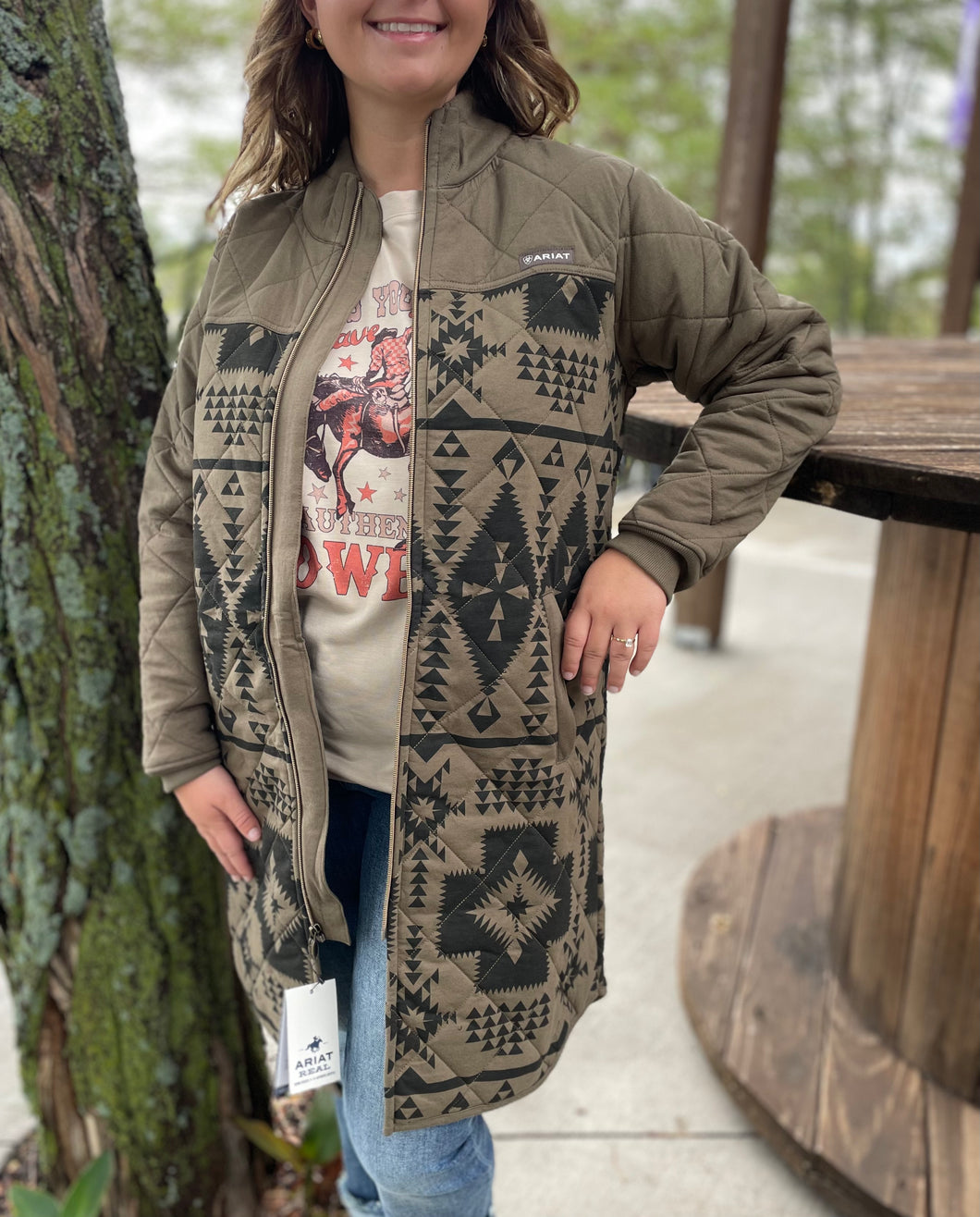 Ariat Quilted Aztec Jacket Rusty Cactus Boutique