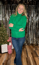 Load image into Gallery viewer, The Joy Mock Neck Sweater {Green}
