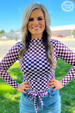 Load image into Gallery viewer, Pep Rally Mesh Top {Purple}
