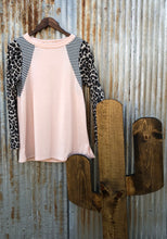 Load image into Gallery viewer, Blush Cheetah/Stripe Top
