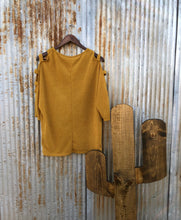 Load image into Gallery viewer, Mustard Cold Shoulder
