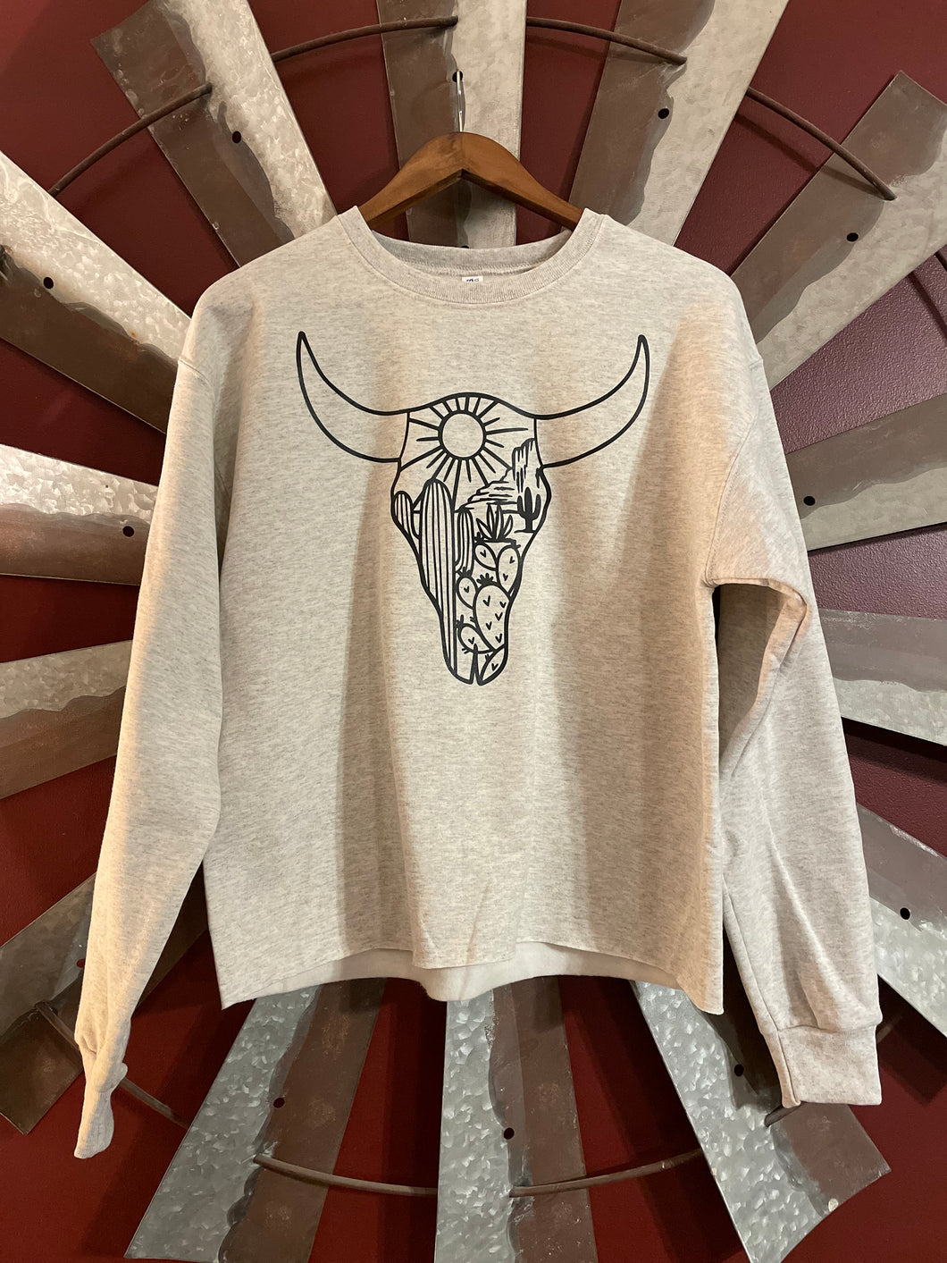 Desert Bull Skull Sweatshirt