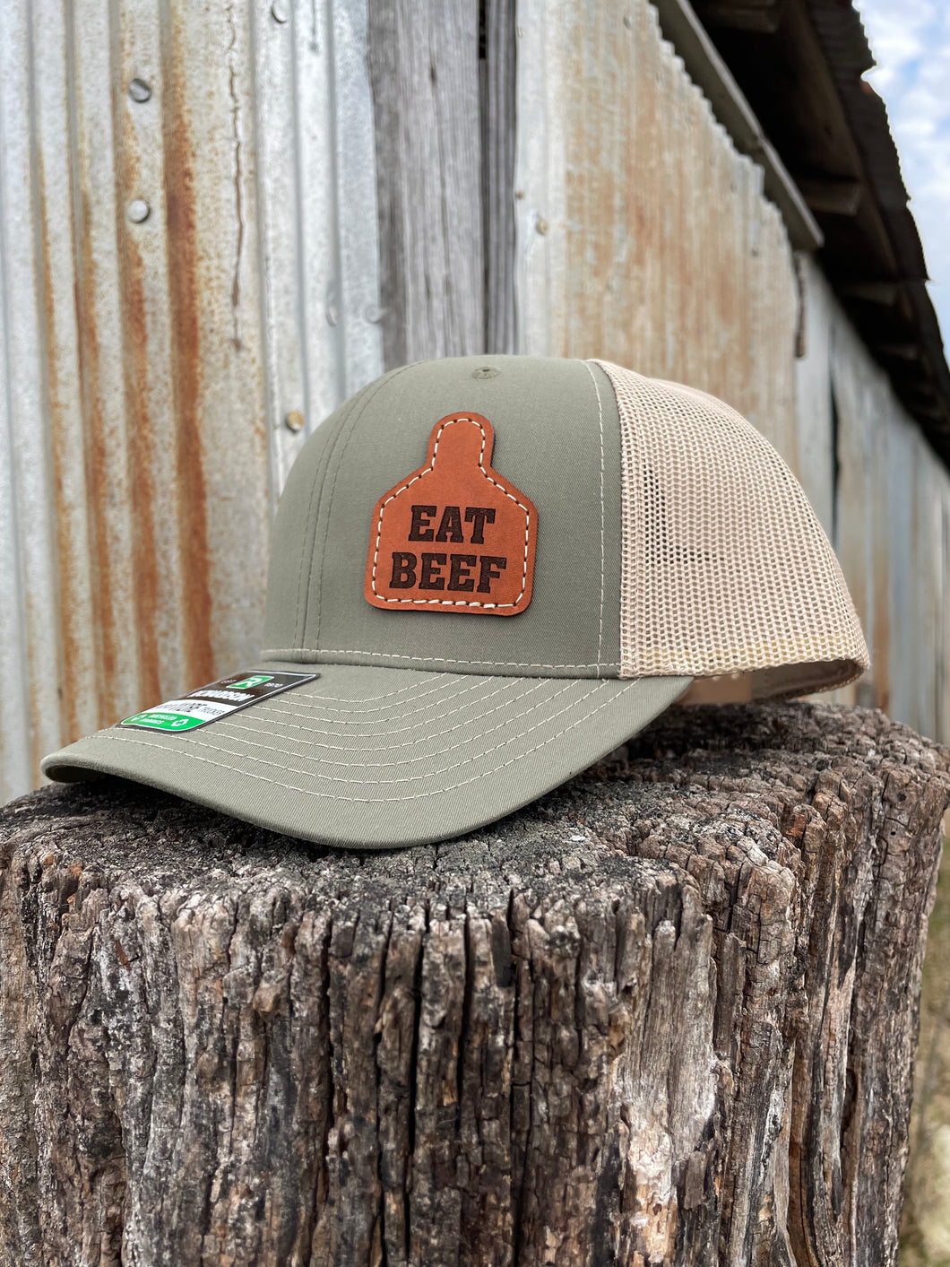 Eat Beef~Olive Green/Khaki Hat