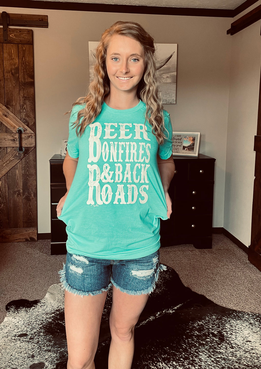 Beer Bonfire & Backroads tee
