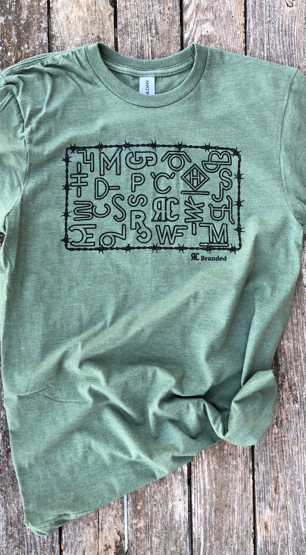 Locally Branded~Heather Olive Green