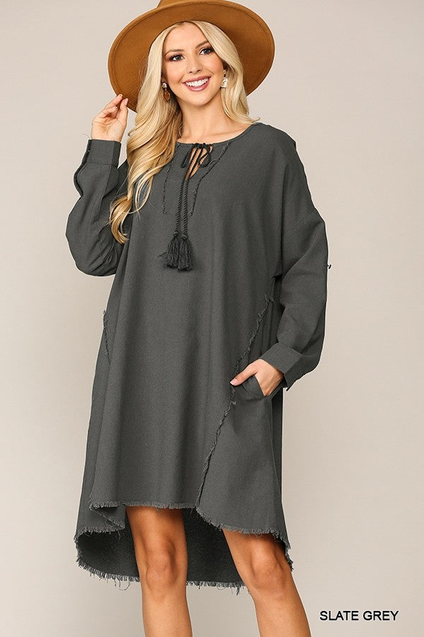 Hi-Low Dress with Pockets